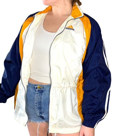 Vintage Adidas Sportswear Streetwear Windbreaker Active Retro Jacket Large - Picture 1 of 6